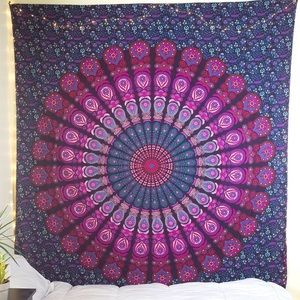 Purple mandala tapestry
